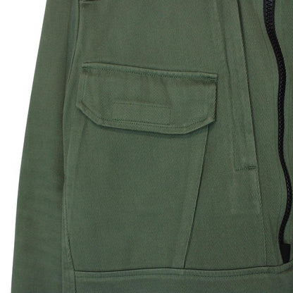 Stone Island AW 2021 Green 1/2 Zip Cotton Smock Jacket