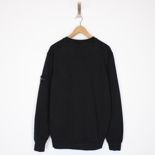 Stone Island Black Cotton Sweatshirt Jumper