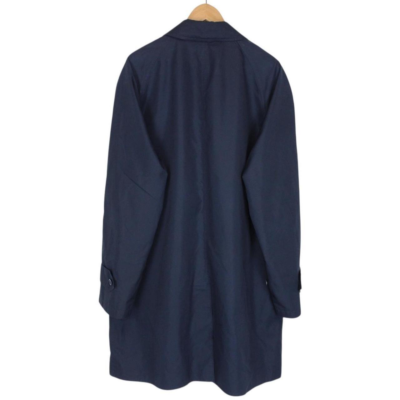 Burberry London Navy Blue Single Breasted Trench Coat