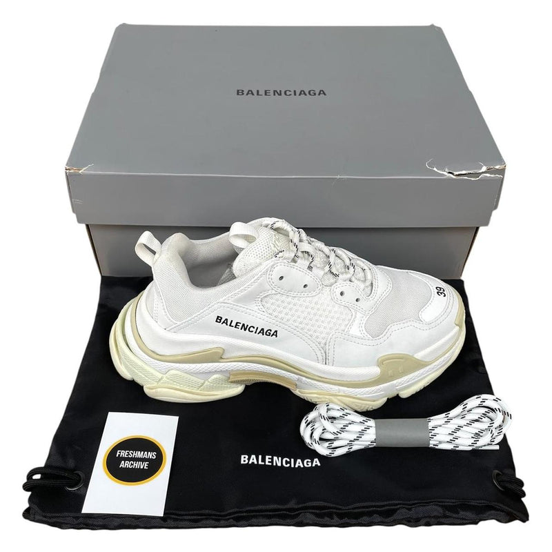 Balenciaga Triple S White Mesh Trainers