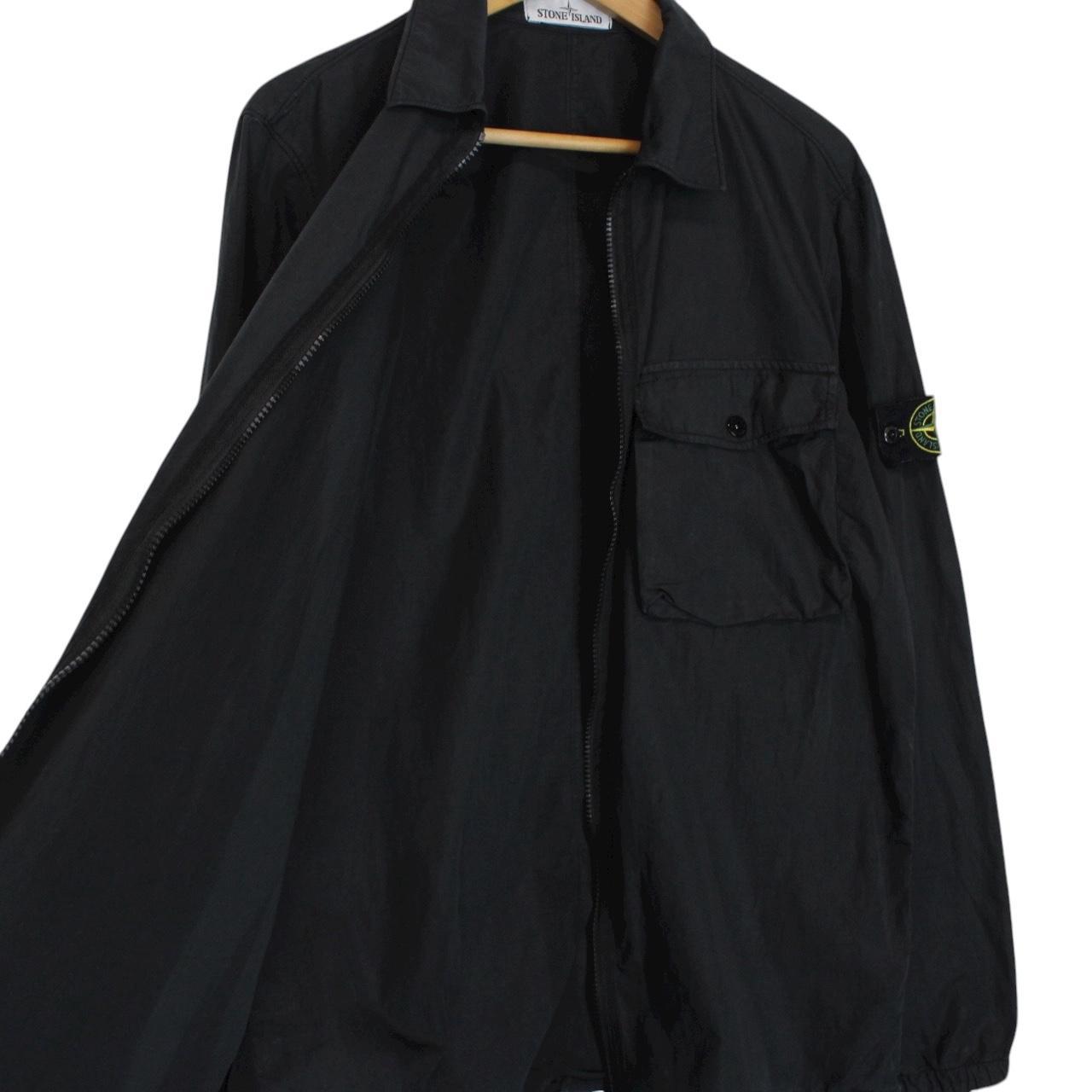 Stone Island SS 2019 Black Full Zip Cotton Overshirt Jacket