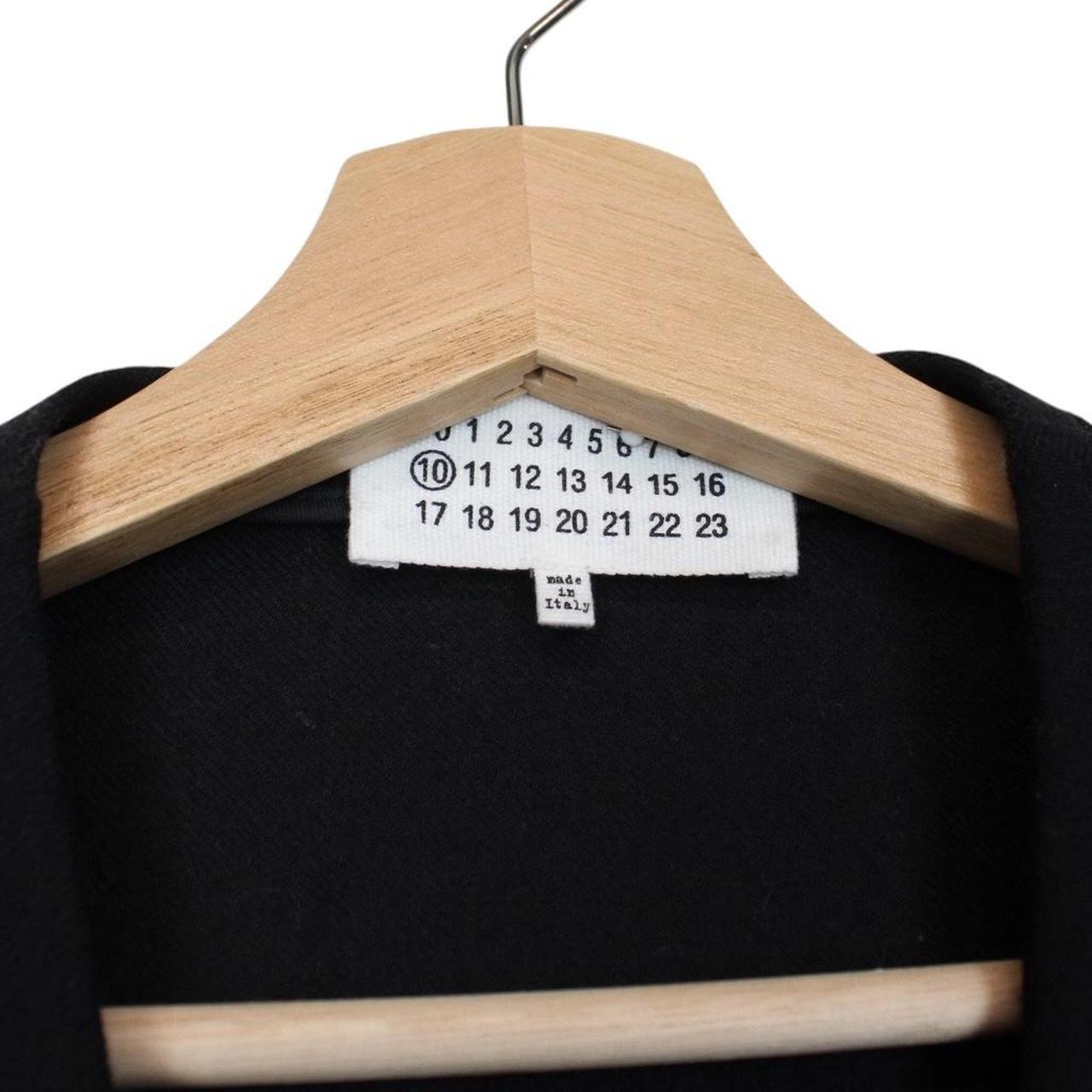 Maison Margiela Black Collarless Single Breasted Virgin Wool Jacket