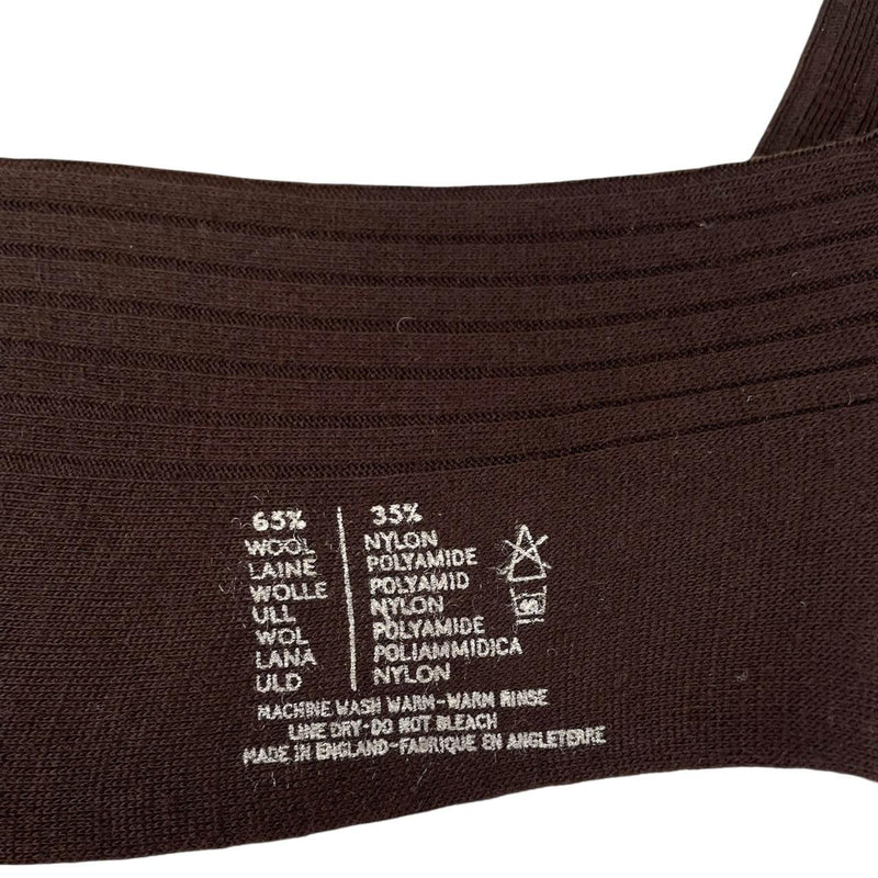 Vintage 90s Burberry Prorsum Deadstock Brown Long Wool Socks