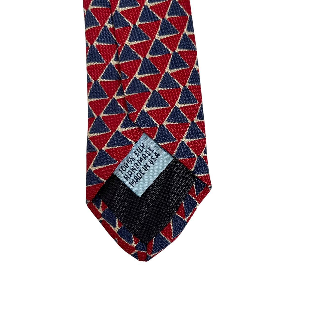 Vintage Abercrombie &amp; Fitch Red and Blue Silk Tie