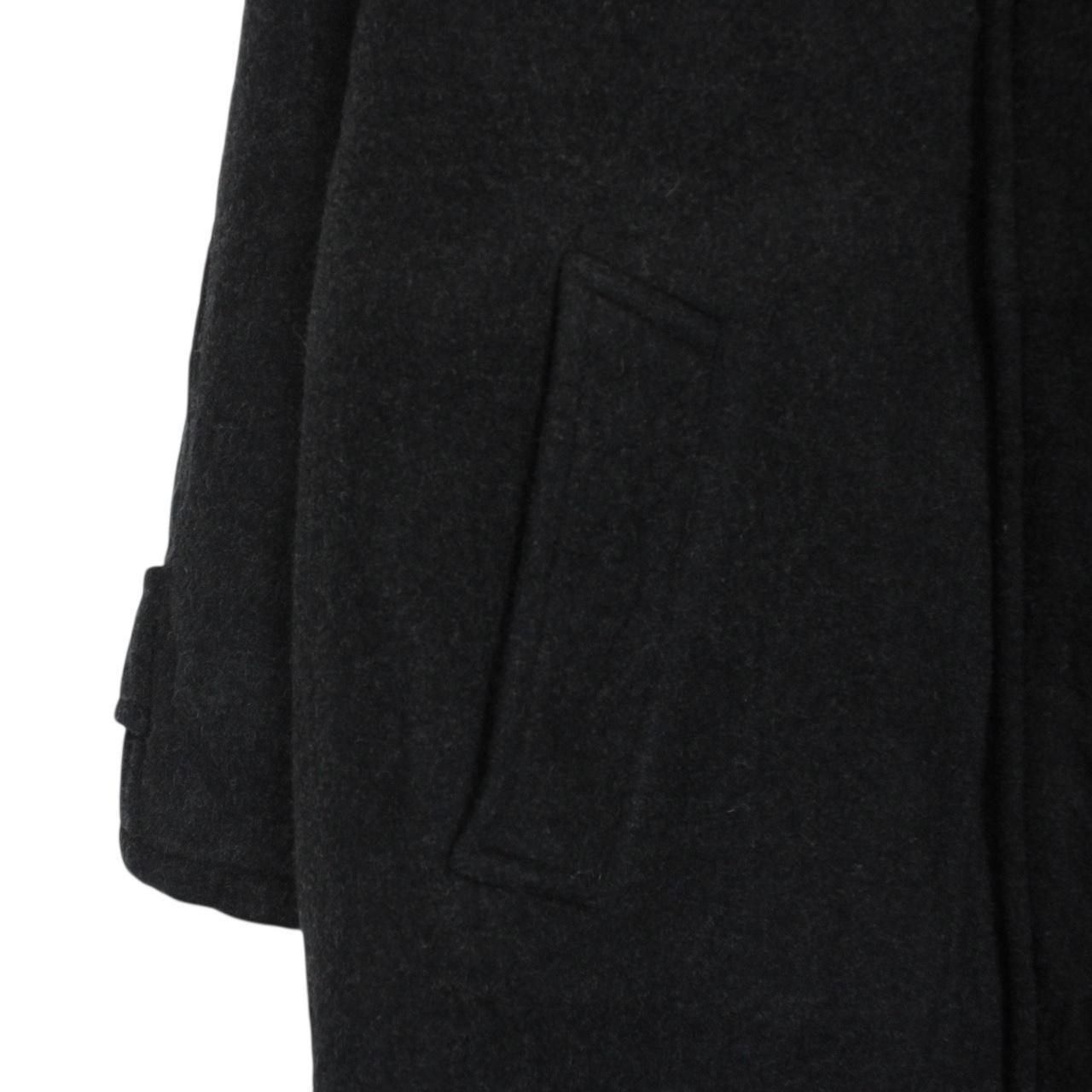Vintage 90s Burberry Dark Grey Wool Nova Check Overcoat