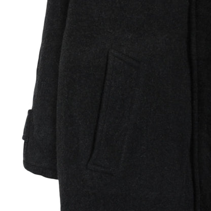 Vintage 90s Burberry Dark Grey Wool Nova Check Overcoat