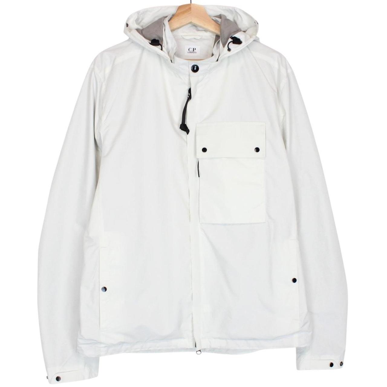 CP Company White Micro-M Full Zip Goggle Jacket