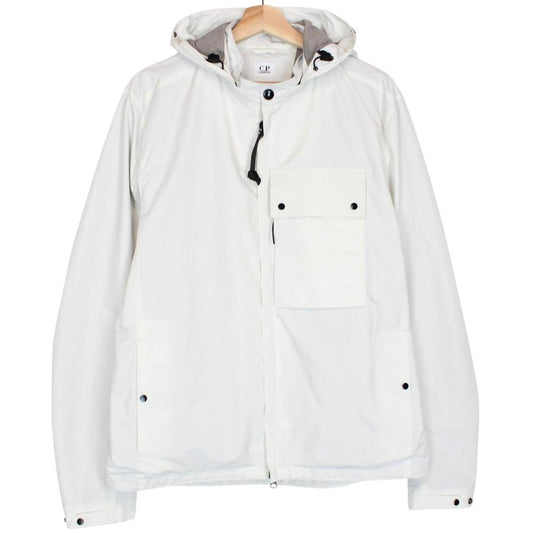 CP Company White Micro-M Full Zip Goggle Jacket
