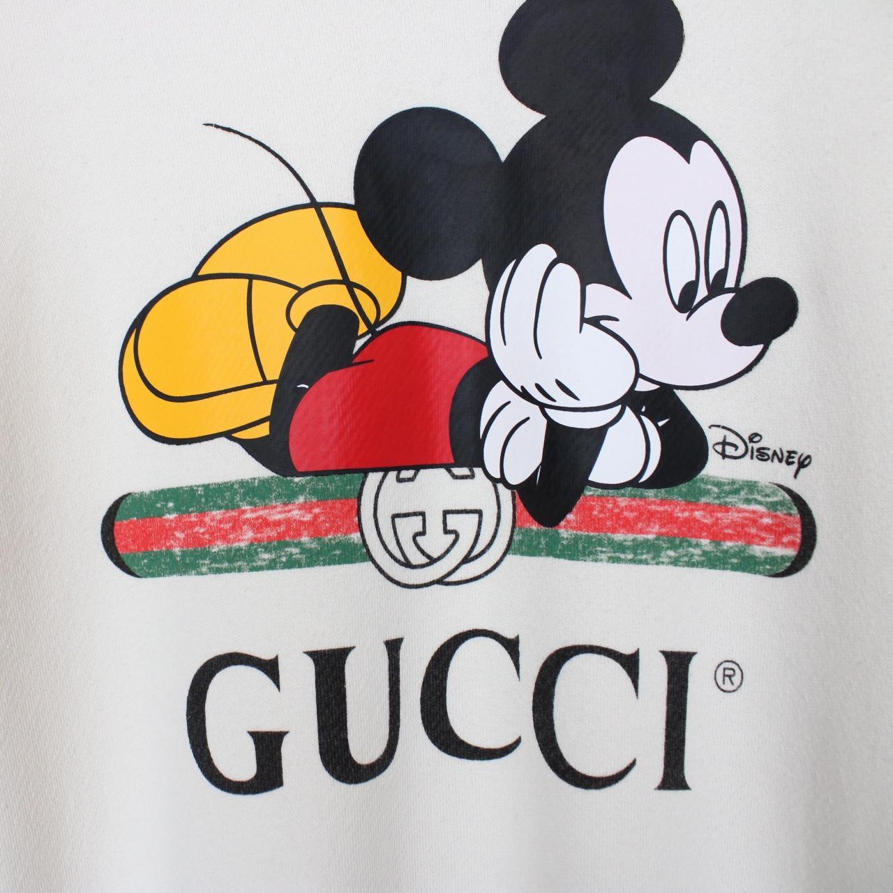 Gucci x Disney Cream Logo Print Cotton Sweatshirt Jumper