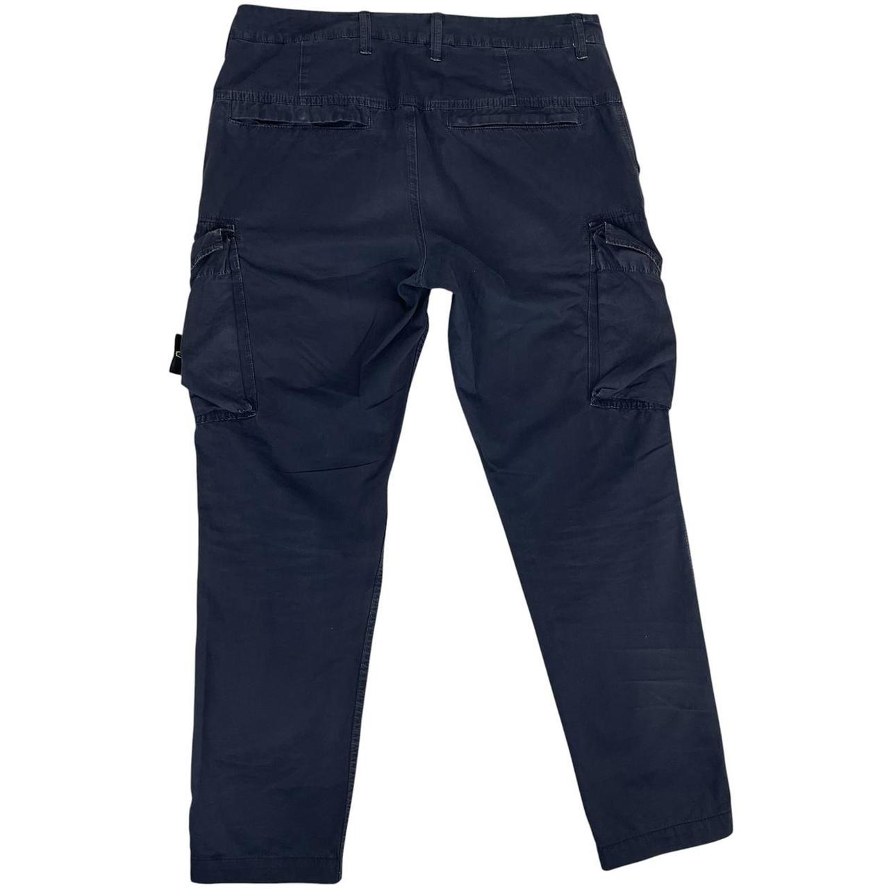 Stone Island SS 2021 Navy Blue Slim Fit Cargo Trousers