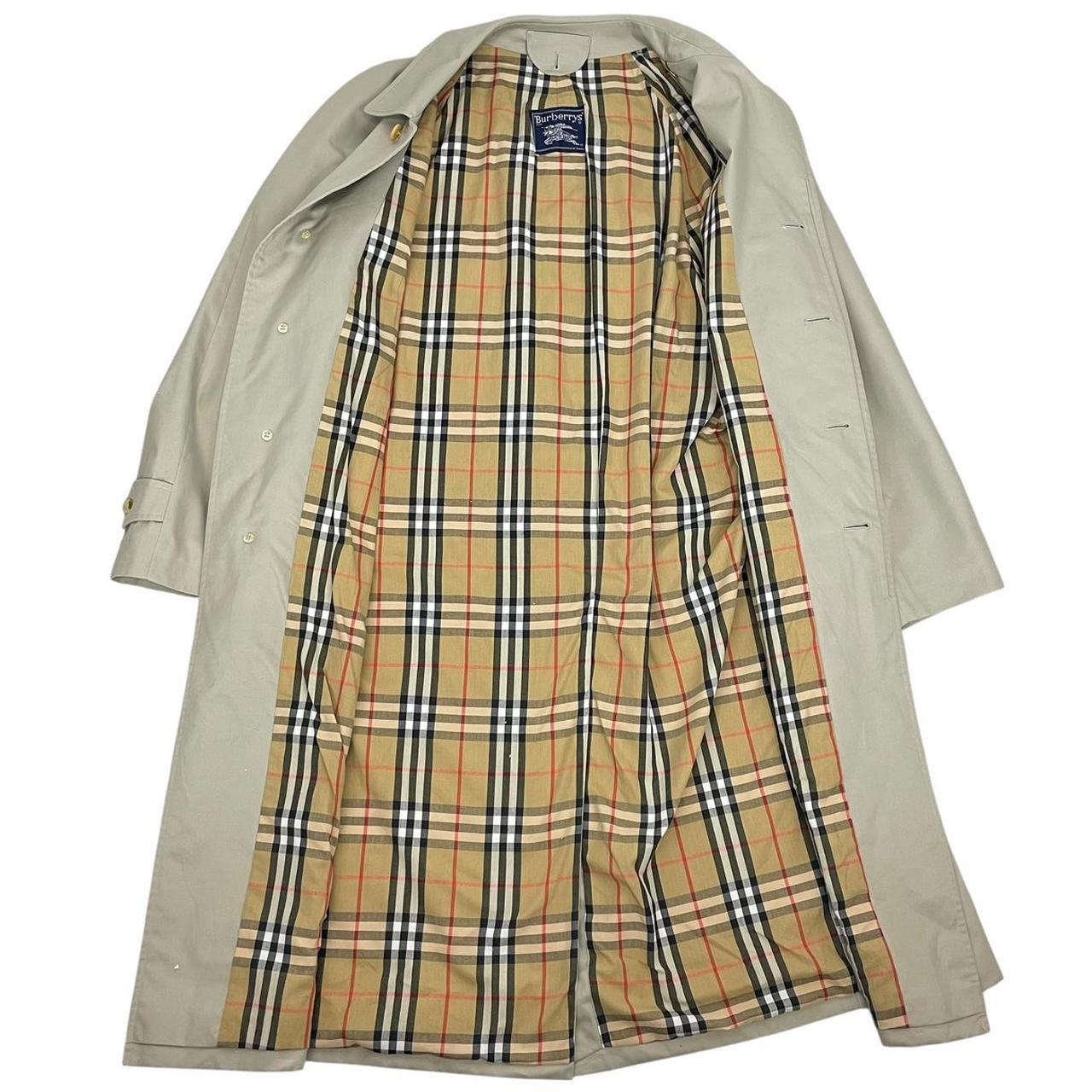 Vintage 90s Burberry Beige Single Breasted Trench Coat