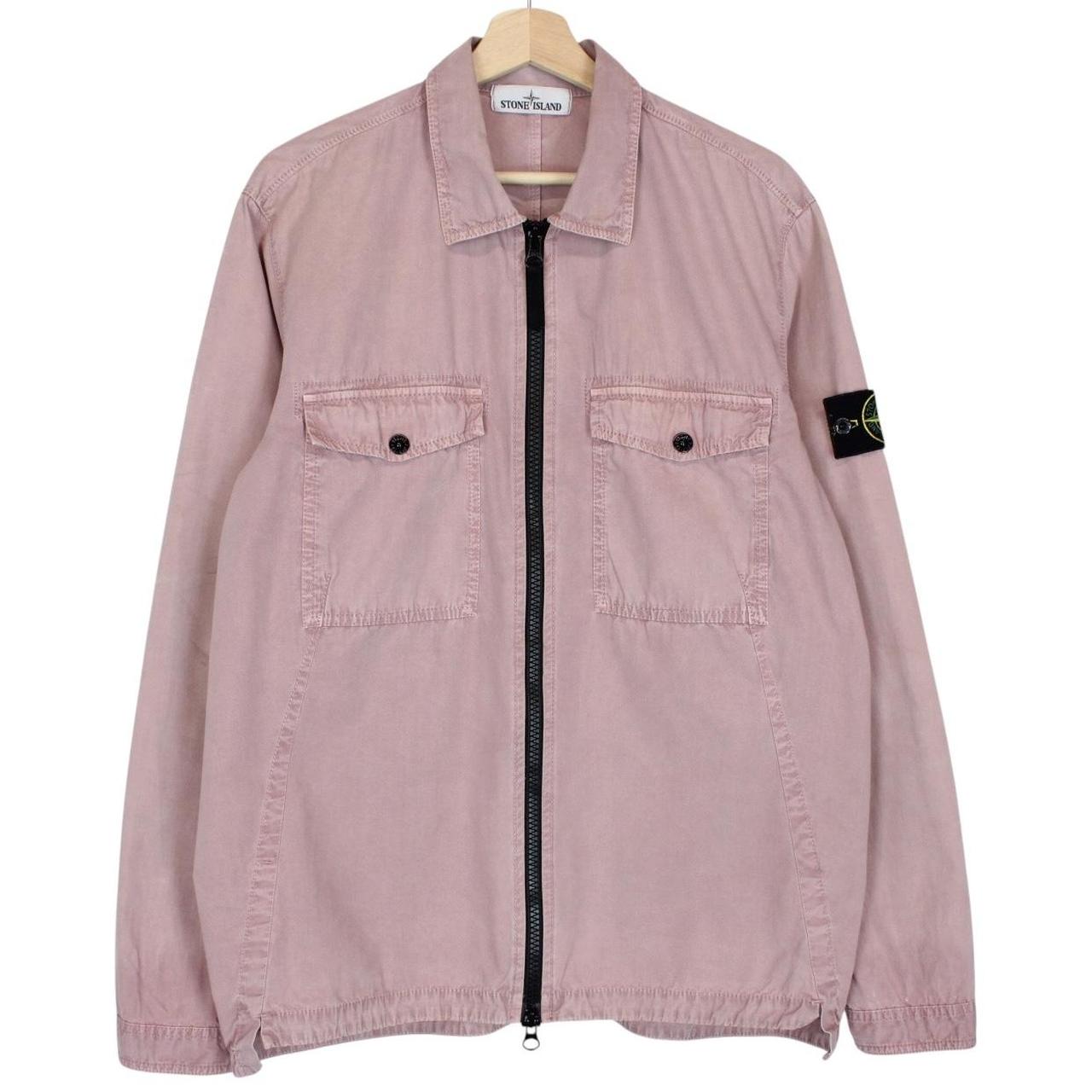 Stone Island AW 2018 Pink Full Zip Cotton Overshirt Jacket