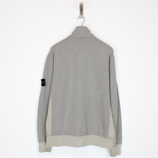 Stone Island AW 2011 Brown Cotton Button Up Sweatshirt Jumper