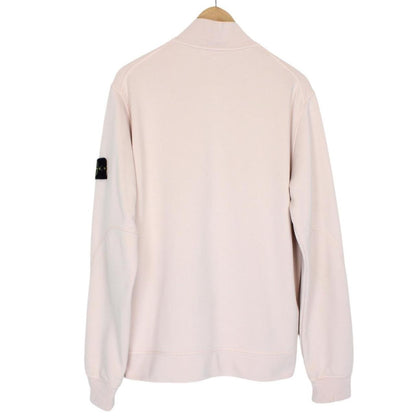 Stone Island SS 2021 Pink Full Zip Cotton Sweatshirt Jumper