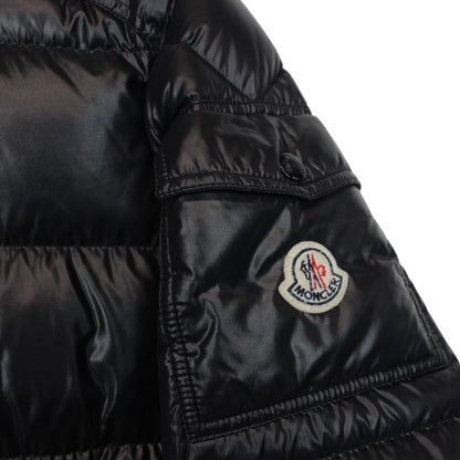 Moncler Maya Black Full Zip Hooded Down Puffer Jacket