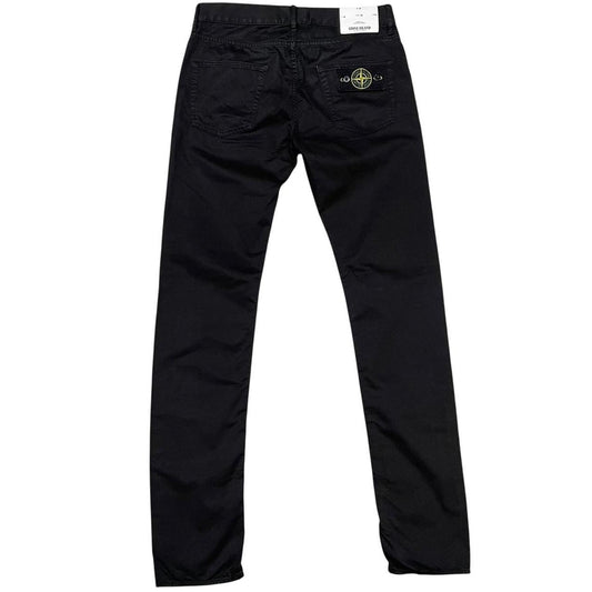 Stone Island SS 2018 Black Slim Fit Cotton Trousers