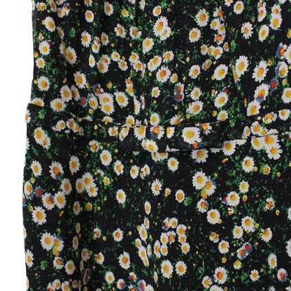 Moschino Cheap and Chic Black and Multicoloured Floral Silk Dress