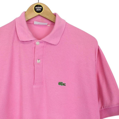 Vintage 90s Lacoste Pink Short Sleeve Cotton Polo Shirt