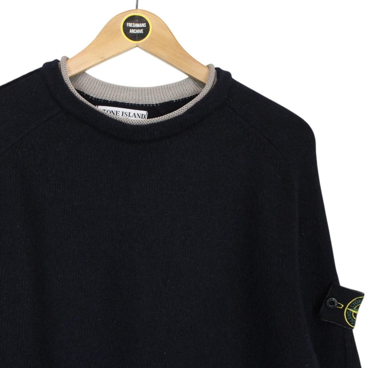 Vintage Stone Island AW 2005 Navy Blue Wool Knit Jumper