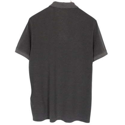 Stone Island Charcoal Grey Organic Cotton Short Sleeve Compass Polo Shirt