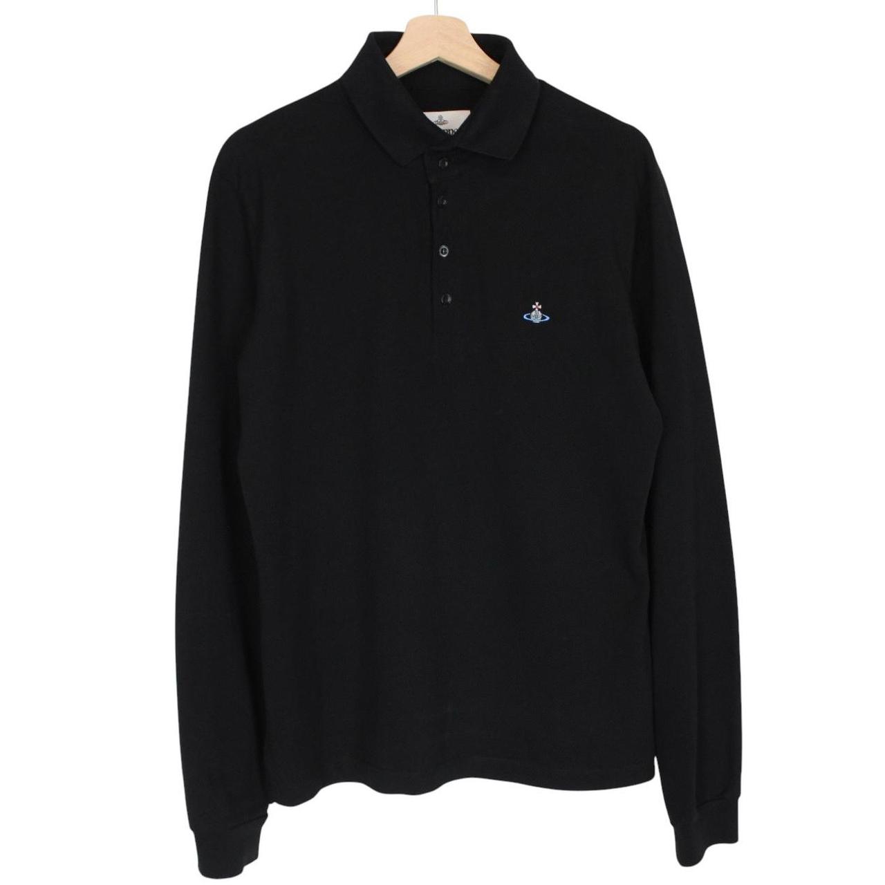 Vivienne Westwood Black Long Sleeve Orb Polo Shirt