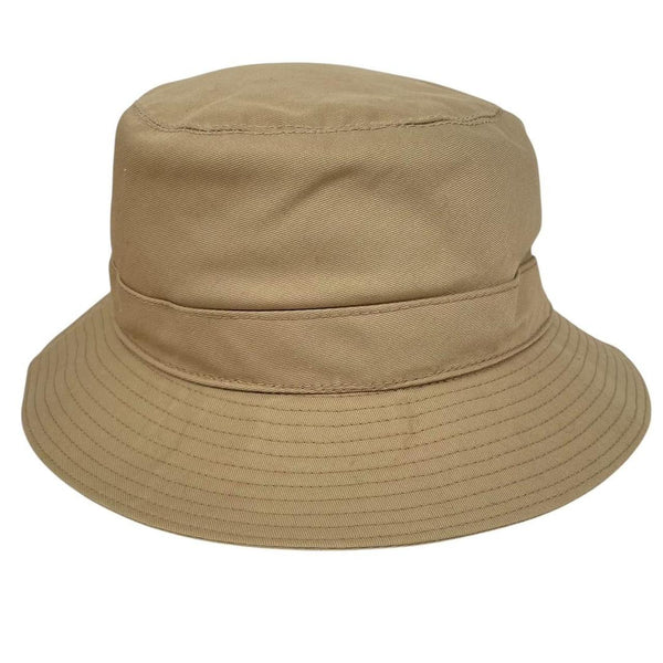 Vintage 80s Burberry Tan Brown Nova Check Cotton Bucket Hat