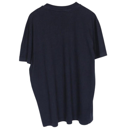 Moncler Navy Blue Logo Print Short Sleeve Cotton T-Shirt
