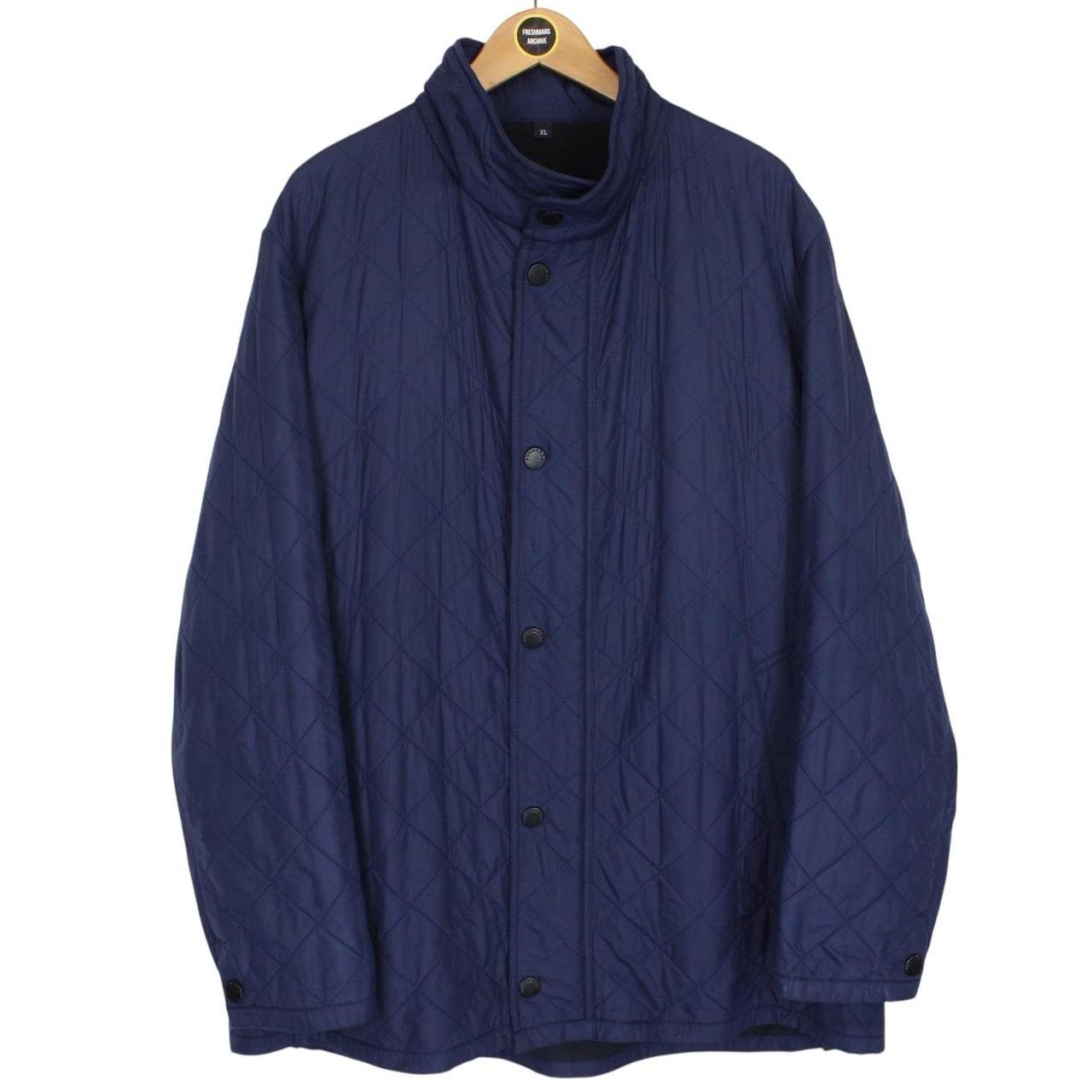 Vintage Burberry London Navy Blue Quilted Coat