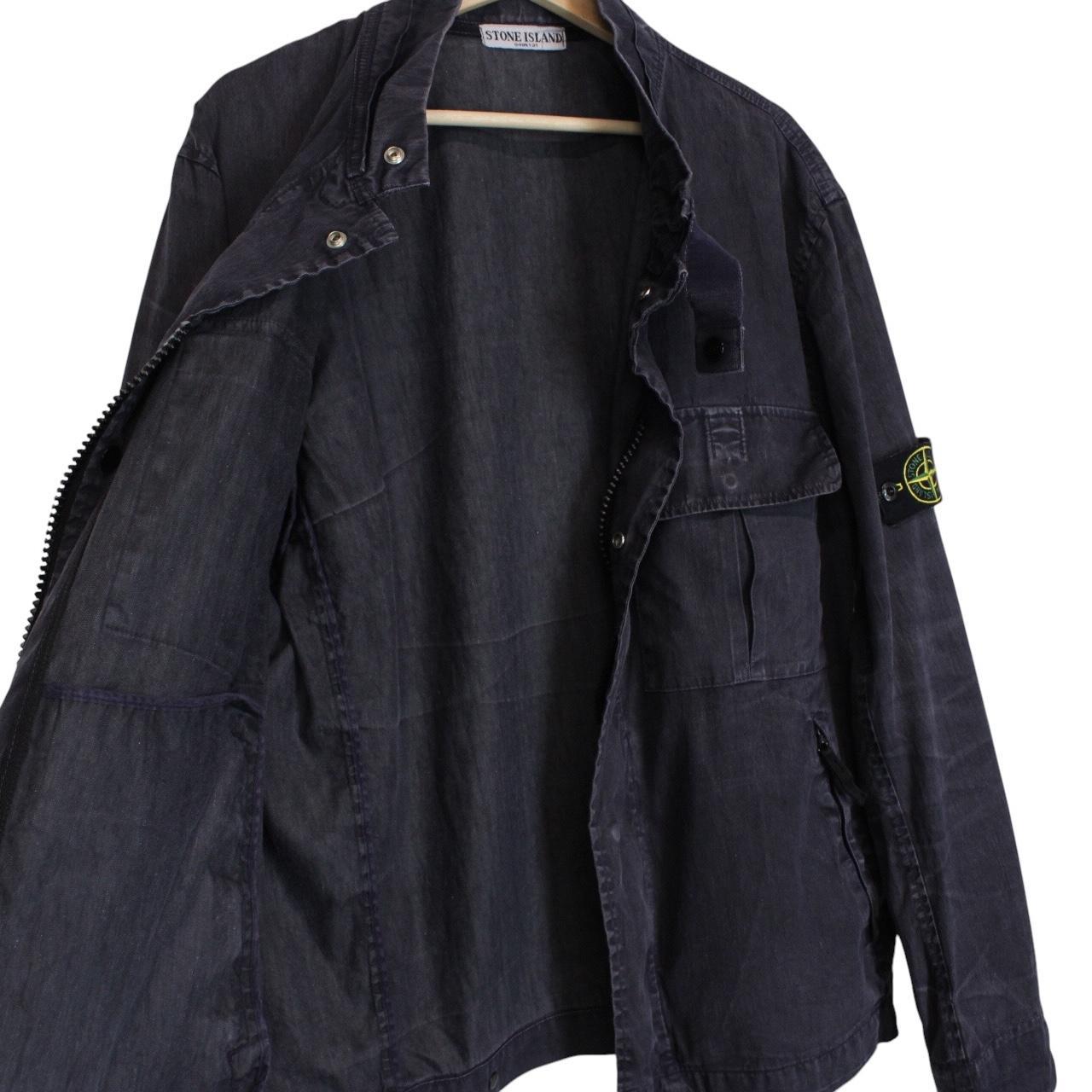 Vintage Stone Island SS 2005 Navy Blue Full Zip Denim Jacket