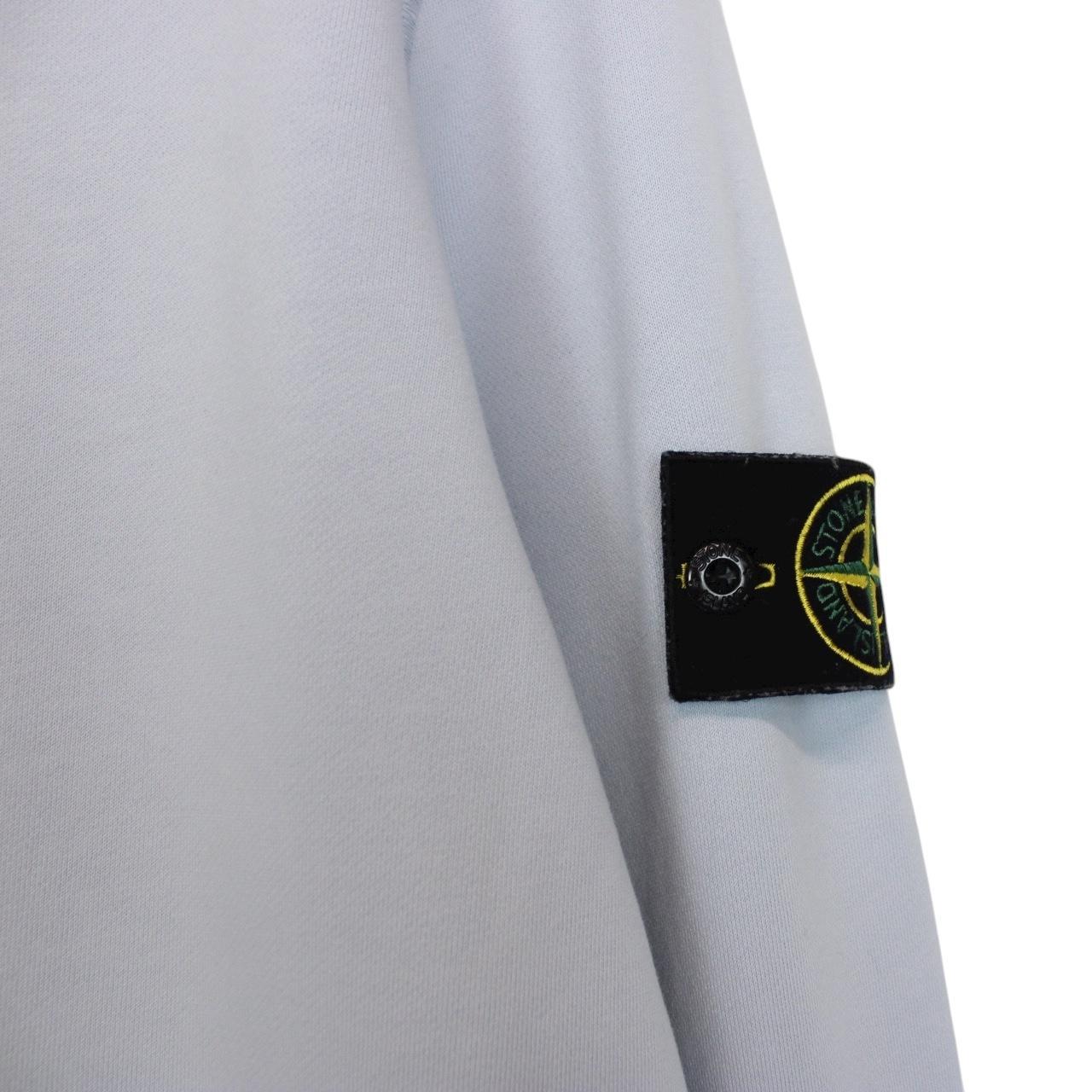 Stone Island SS 2024 Light Blue Cotton Sweatshirt Jumper