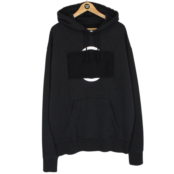 Maison Margiela MM6 Black Cotton Patch Hoodie Jumper