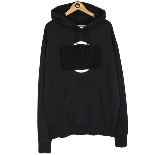 Maison Margiela MM6 Black Cotton Patch Hoodie Jumper