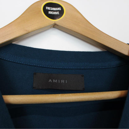 Amiri Petrol Blue Short Sleeve Los Angeles Print T-Shirt