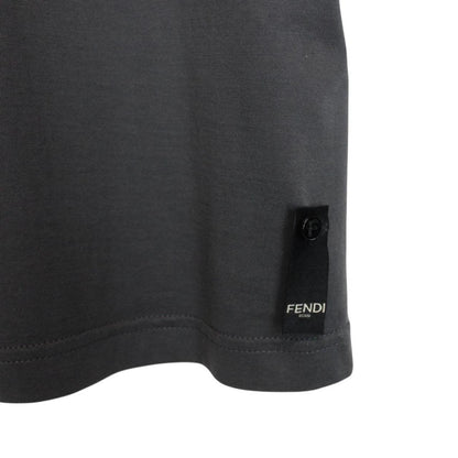 Fendi Dark Grey Bag Bug Eyes Short Sleeve Cotton T-Shirt