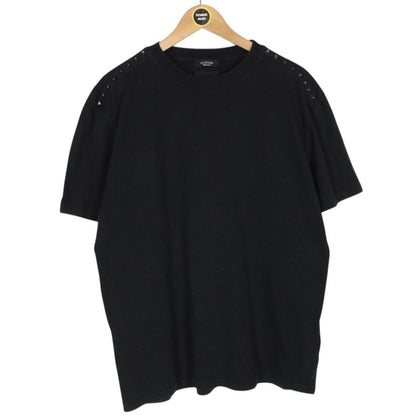 Valentino Black Rockstud Cotton Short Sleeve T-Shirt