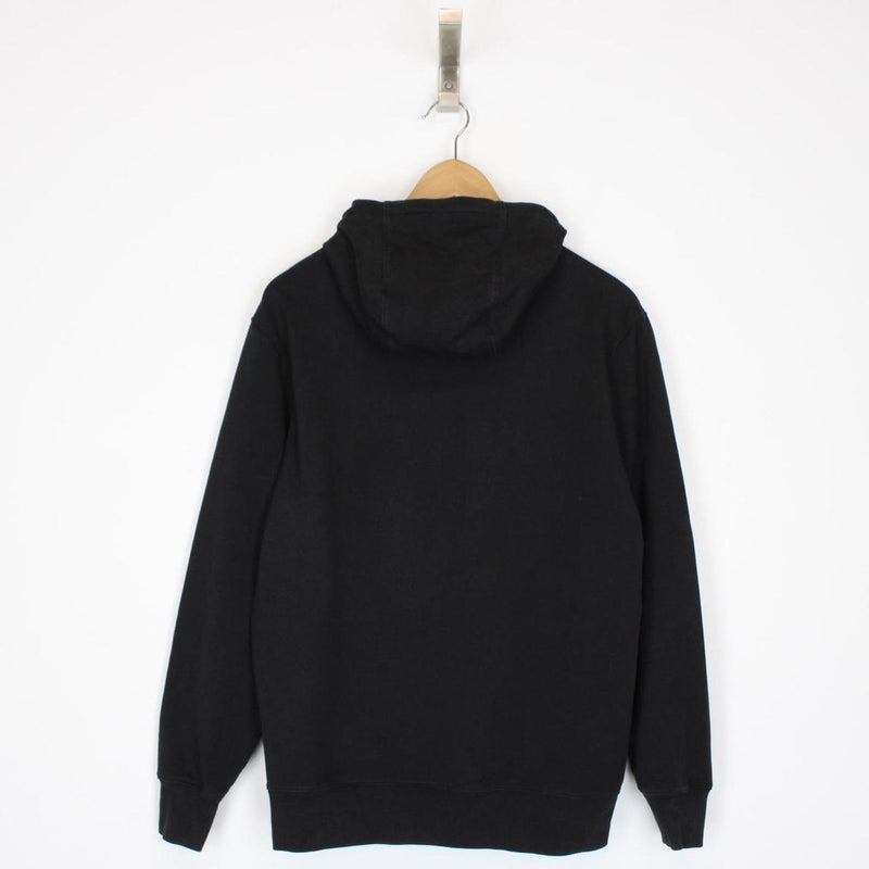 CP Company Metropolis Black Cotton Block Logo Hoodie Jumper