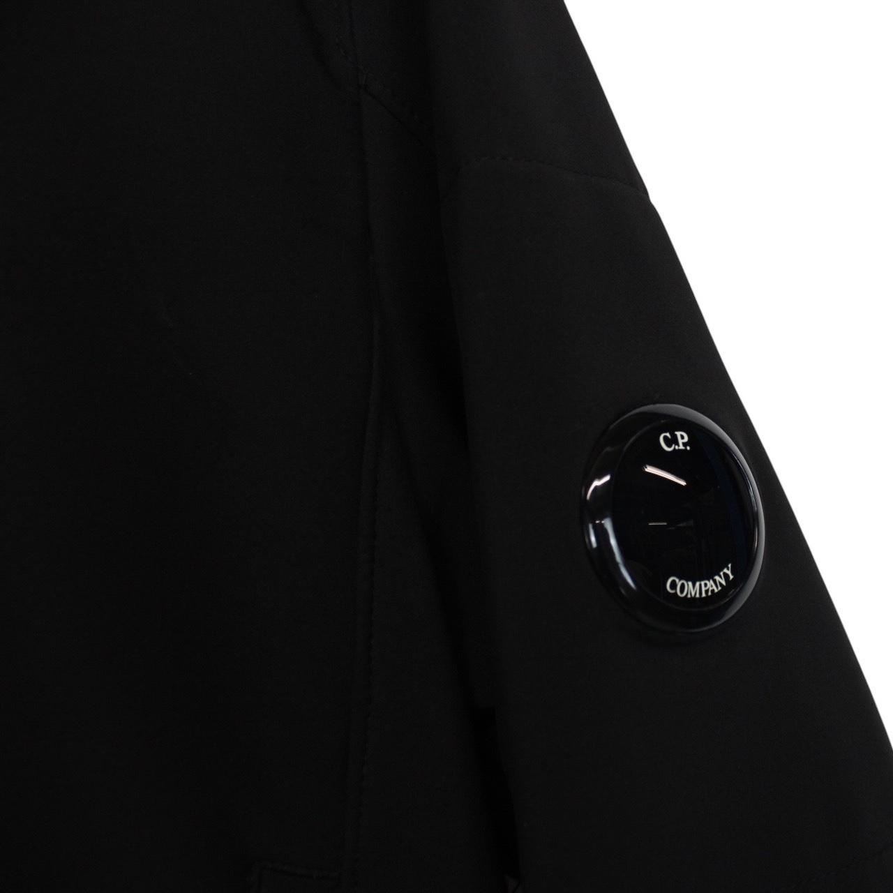 CP Company Black Full Zip Soft Shell Goggle Jacket