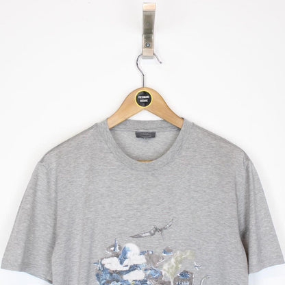 Lanvin Grey and Multicoloured The Island Print Short Sleeve T-Shirt