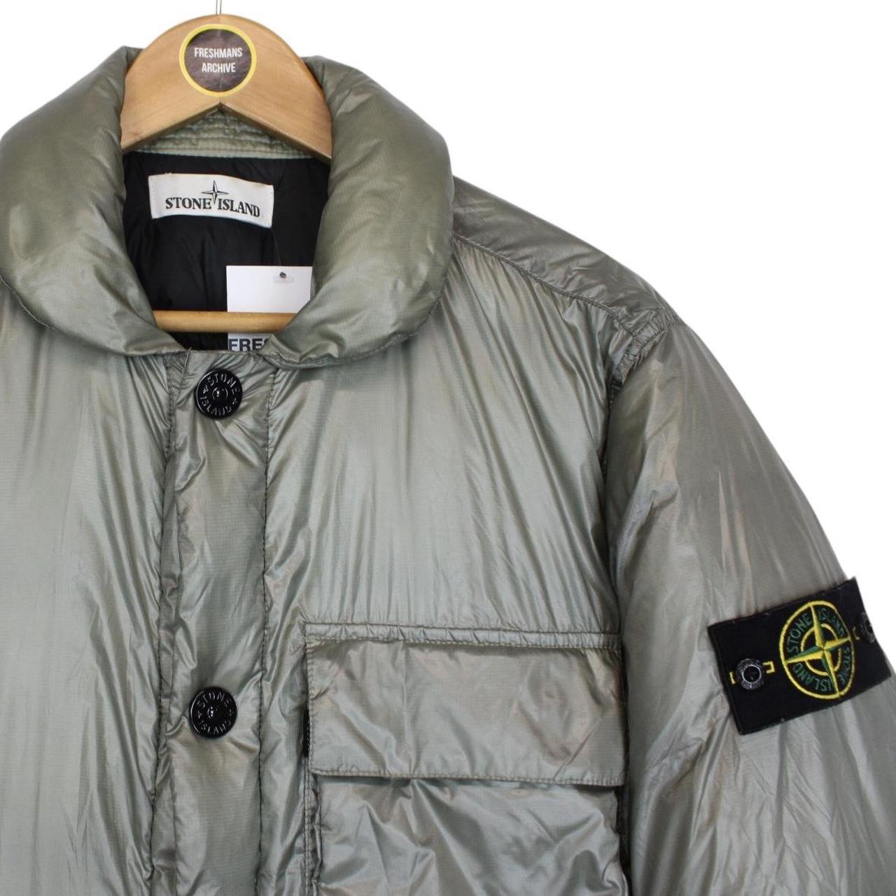 Stone Island AW 2018 Green Full Zip Pertex Quantum Y Down Jacket