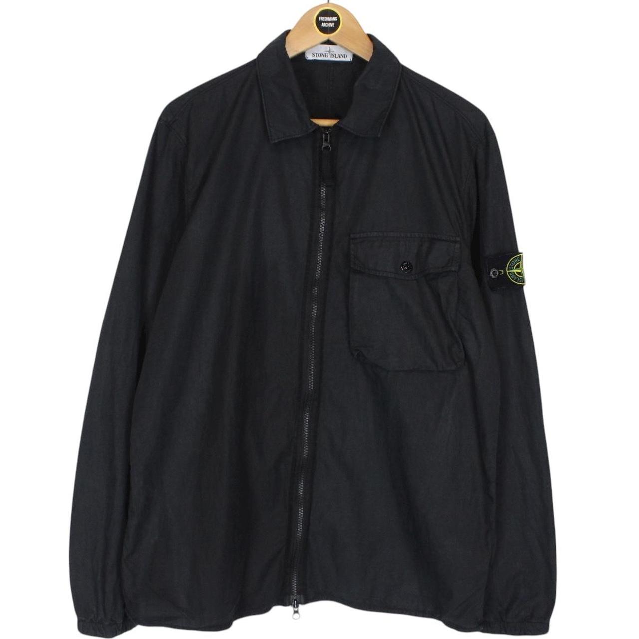 Stone Island SS 2019 Black Full Zip Cotton Overshirt Jacket