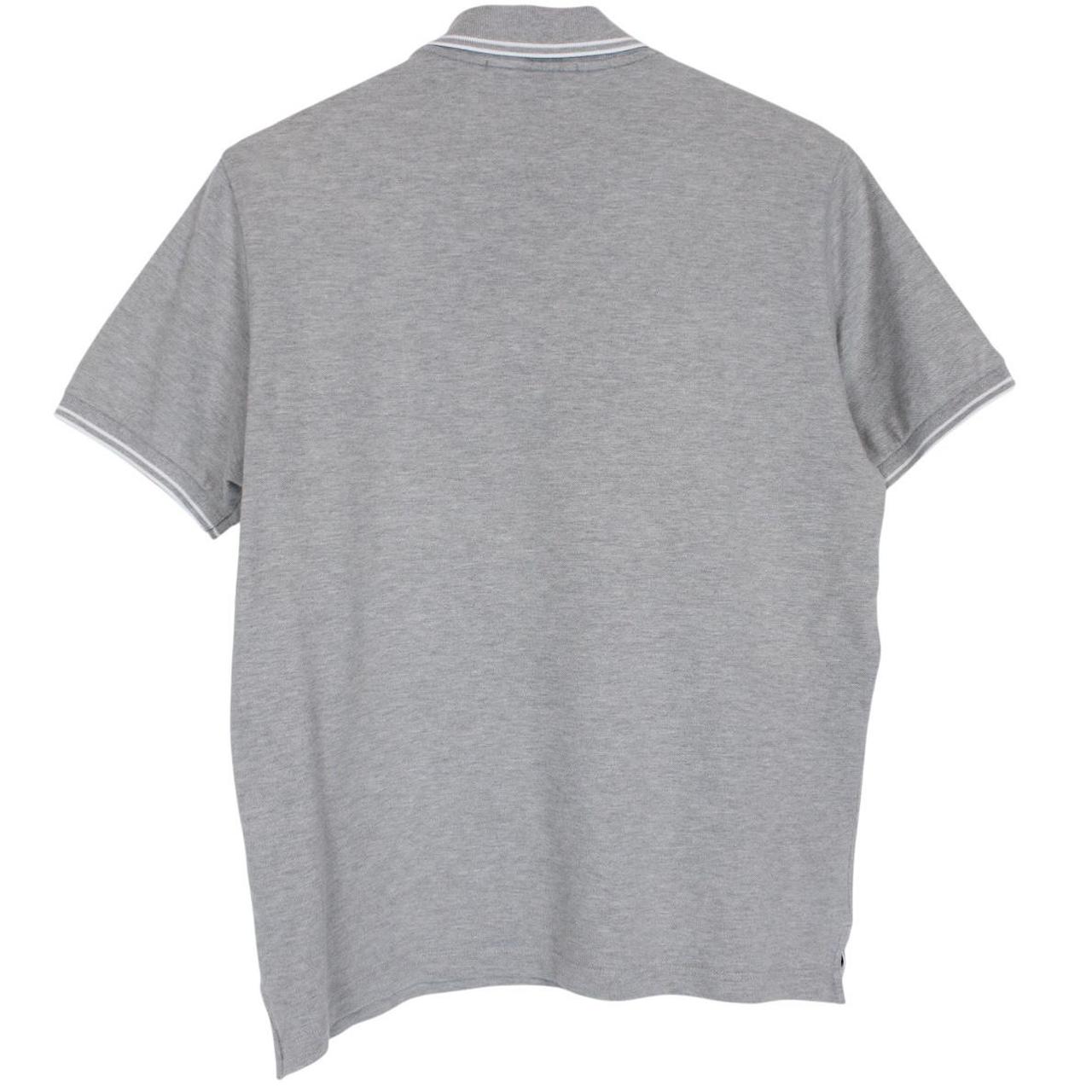 Stone Island Grey Short Sleeve Compass Cotton Polo Shirt