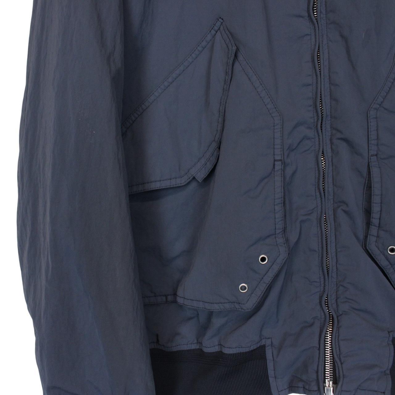Belstaff Propeller Blue Full Zip Nylon Bomber Jacket