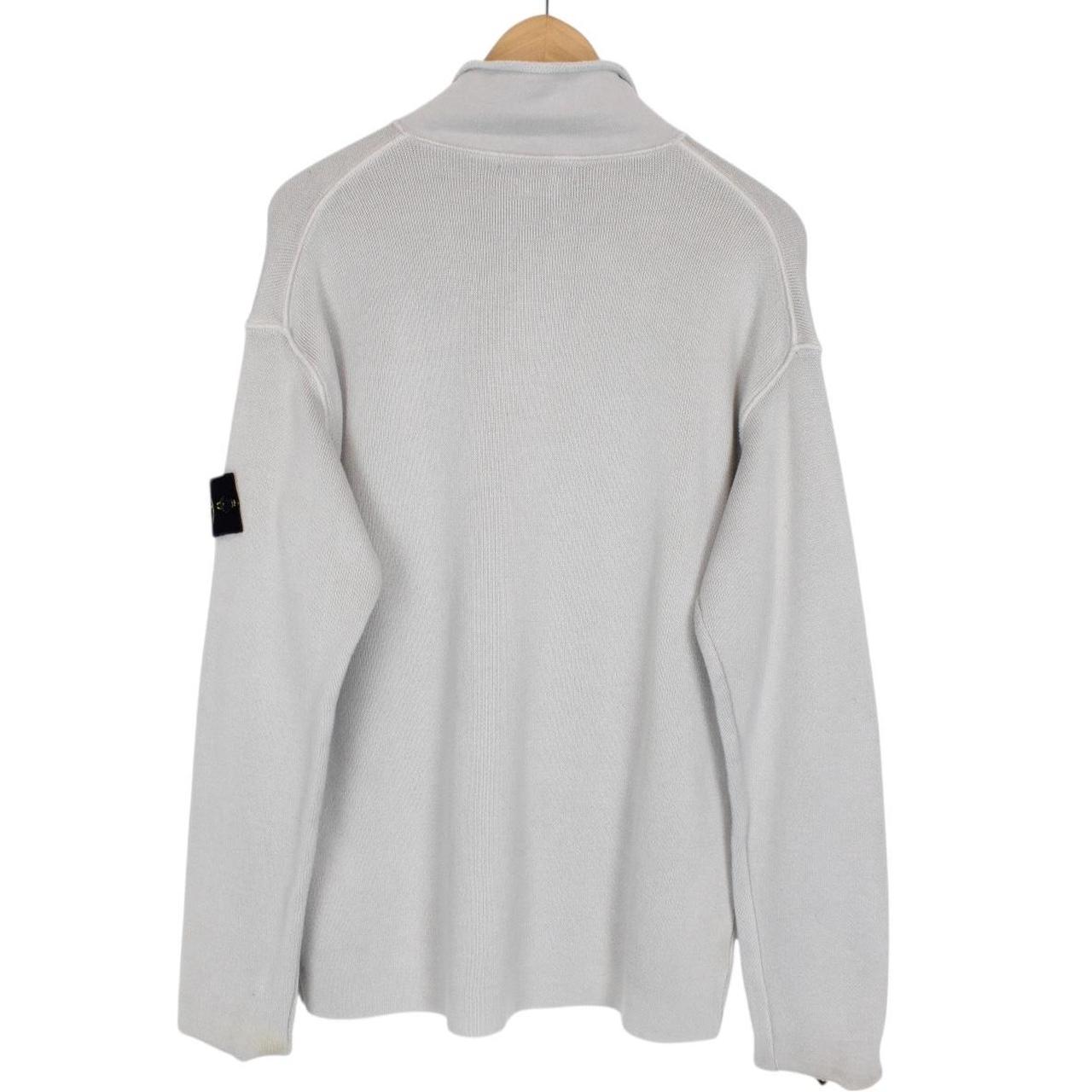 Vintage Stone Island AW 2005 Grey Cotton Knit 1/4 Zip Jumper