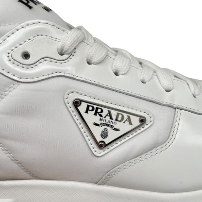 Prada Prax 01 White Re-Nylon and Leather Trainers
