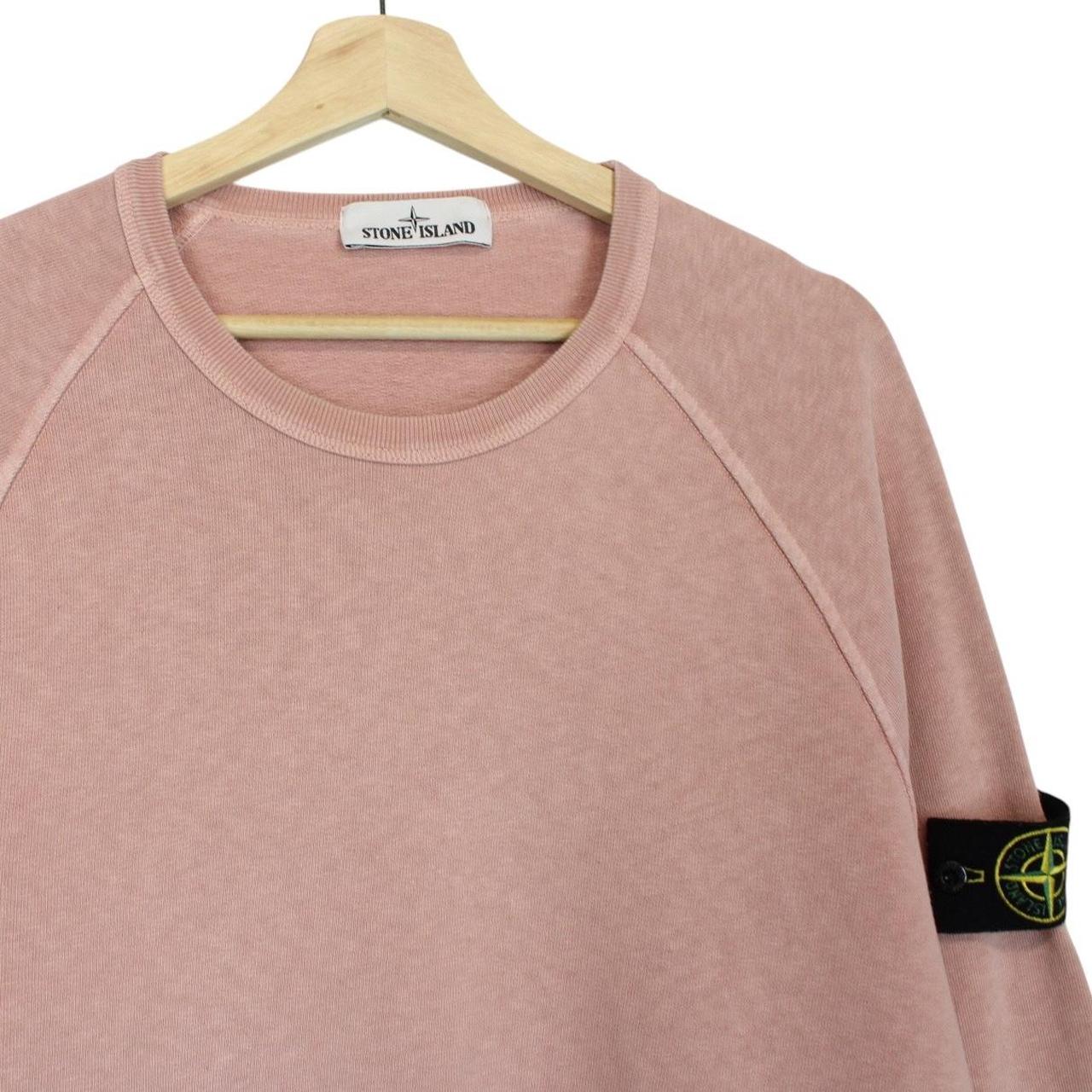 Stone Island SS 2021 Rose Pink Cotton Sweatshirt Jumper