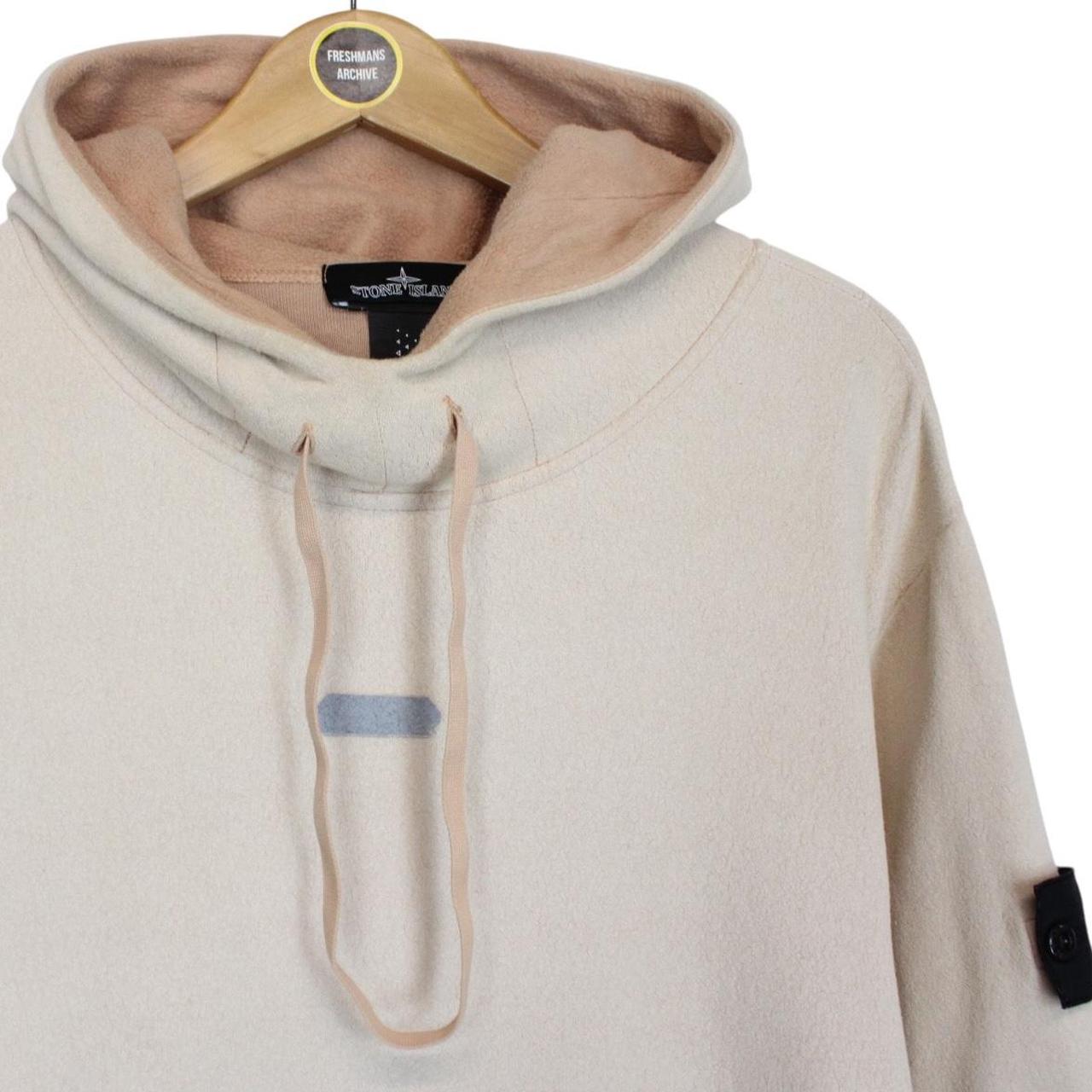 Stone Island Shadow Project AW 2022 Beige Back Logo Fleece Hoodie Jumper
