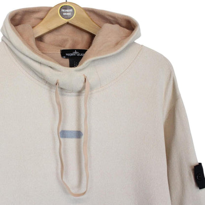 Stone Island Shadow Project AW 2022 Beige Back Logo Fleece Hoodie Jumper