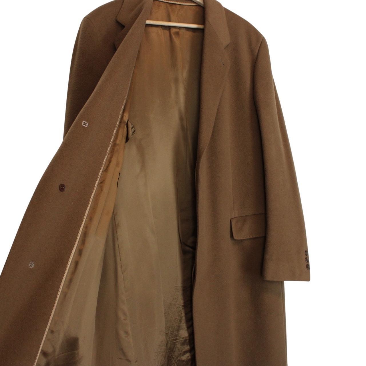 Loro Piana Camel Brown Cashmere Wool Overcoat