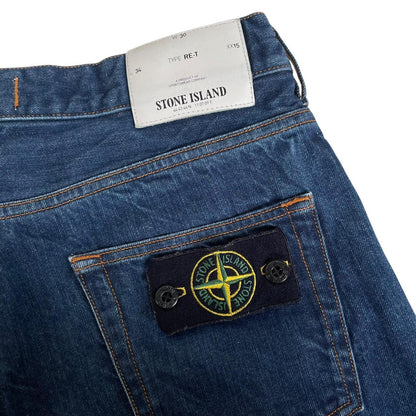 Stone Island SS 2014 Navy Blue RE-T Fit Denim Jeans