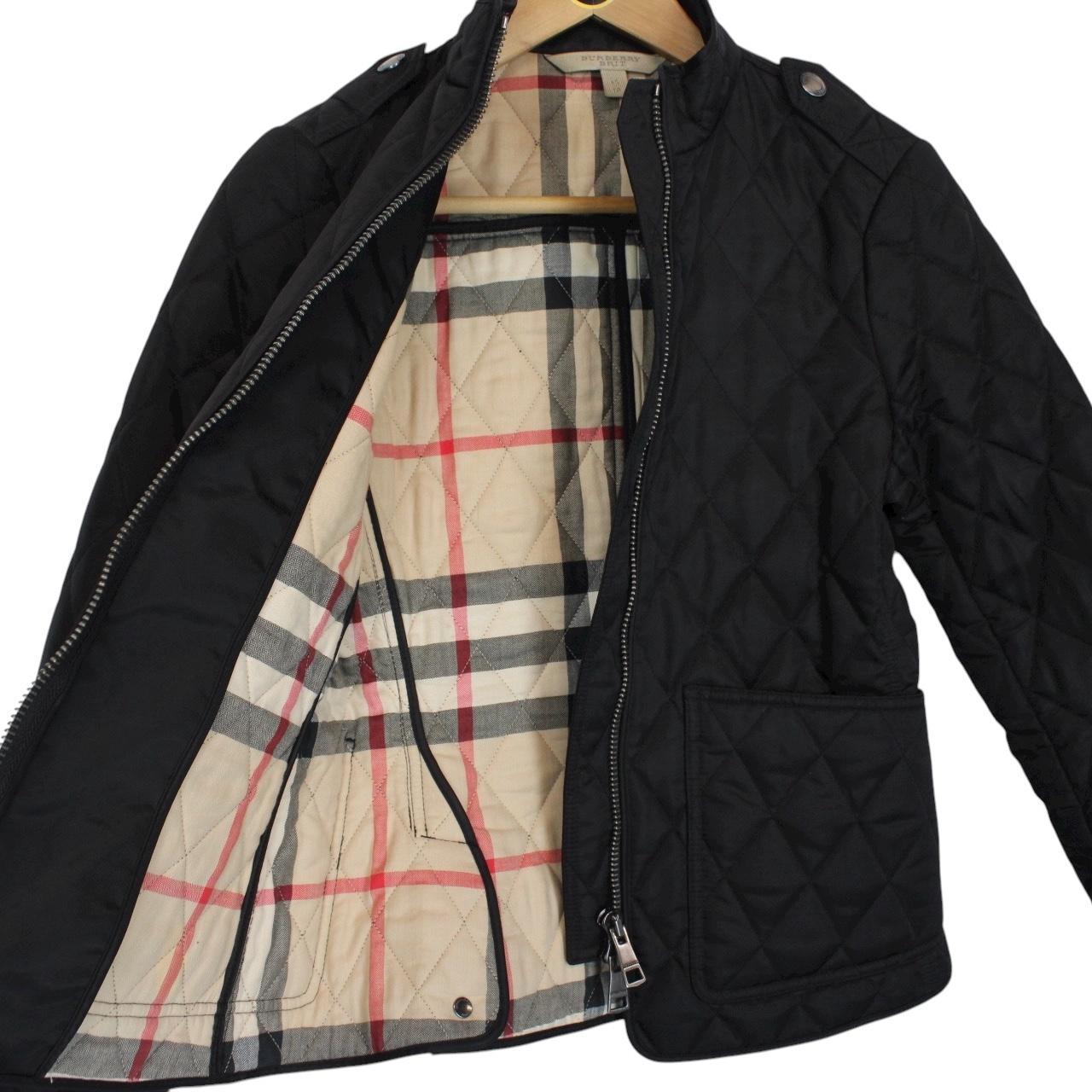 Burberry Brit Black and Beige Nova Check Quilted Jacket